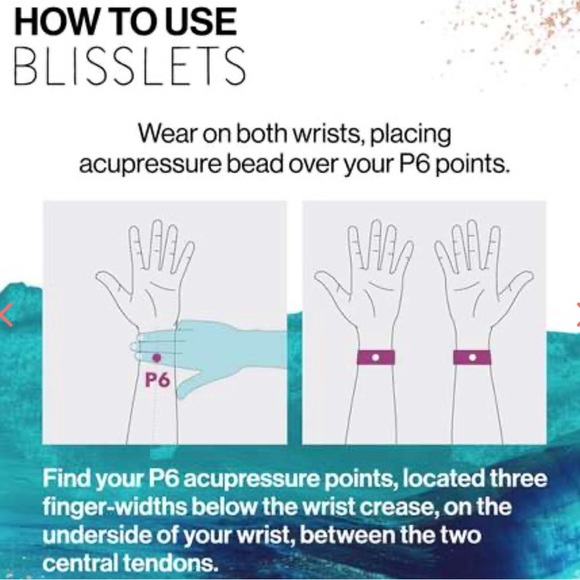 *SOLD* BLISSLETS Hope Duo Nausea & Anxiety Relief Bracelets - Picture 5 of 7